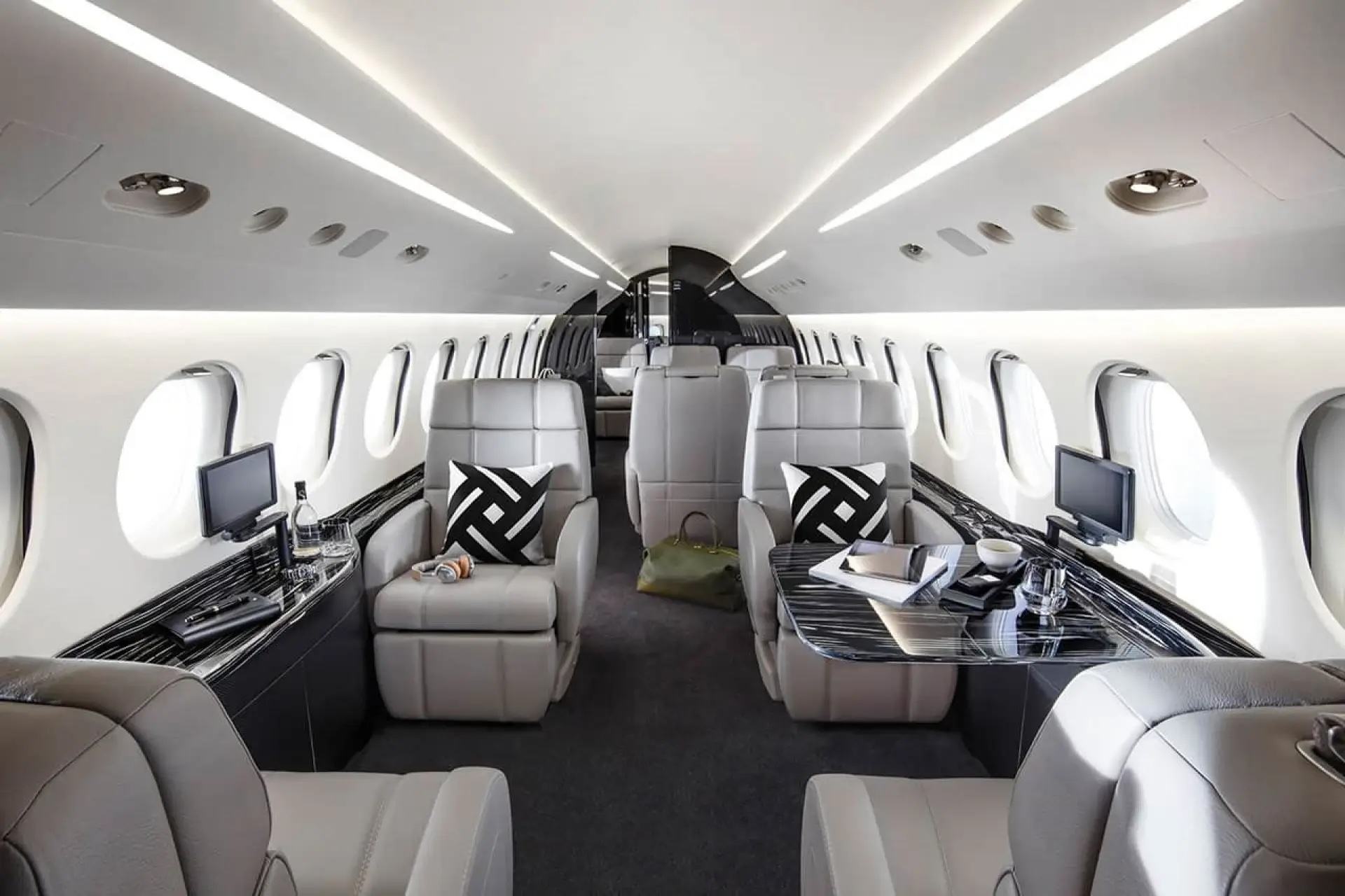 Dassault Falcon 8X cabin interior 1